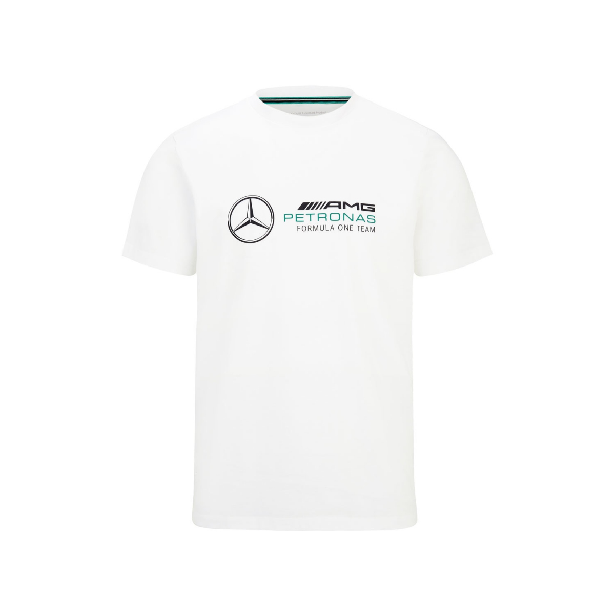 Mercedes AMG Petronas pánske tričko logo white F1 Team 2022