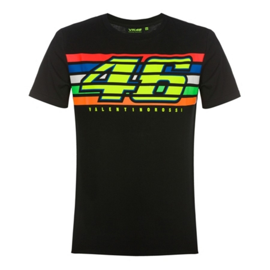 Valentino Rossi pánske tričko black Classic (Stripes) 2019
