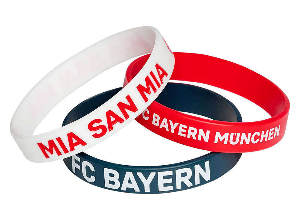 Bayern Mníchov 3pack gumový náramok blue red white