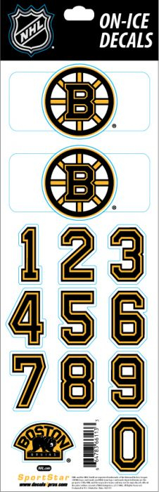 Boston Bruins samolepky na helmu Decals