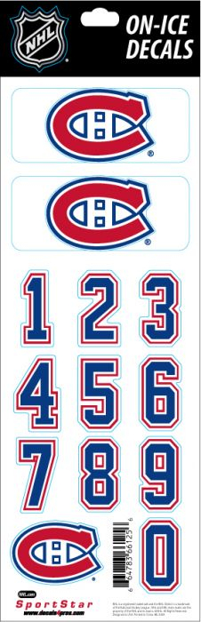 Montreal Canadiens samolepky na helmu Decals