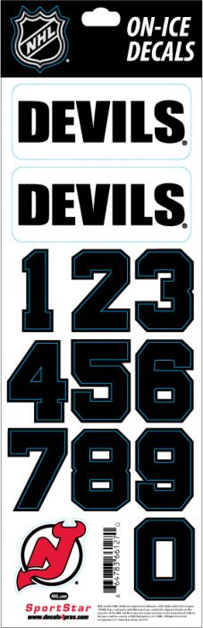 New Jersey Devils samolepky na helmu Decals