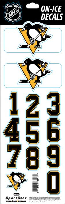 Pittsburgh Penguins samolepky na helmu Decals