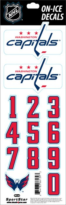 Washington Capitals samolepky na helmu Decals
