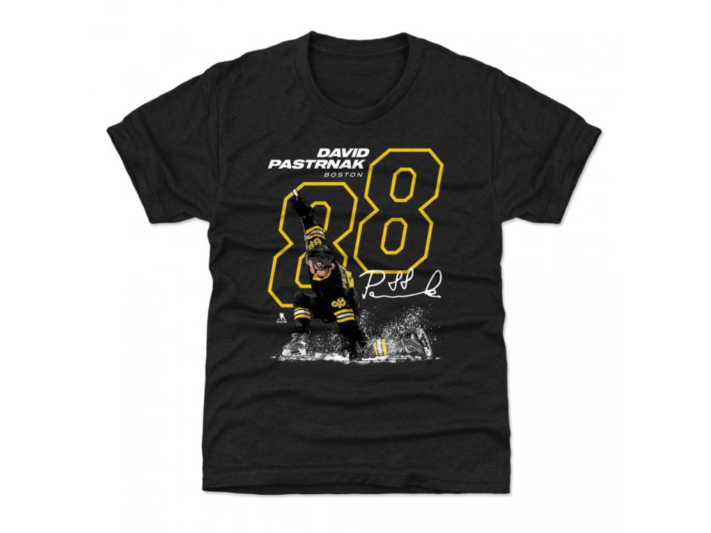 Boston Bruins pánske tričko David Pastrnak #88 OUTLINE 500 Level