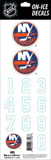 New York Islanders samolepky na helmu Decals White