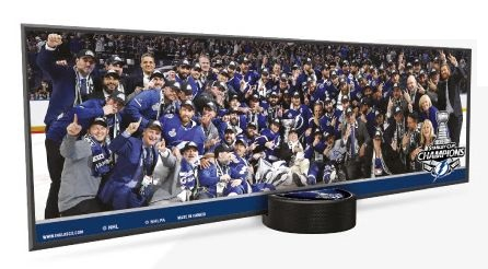 Tampa Bay Lightning obrázok v rámčeku 2021 Stanley Cup Champions Deco plaque