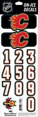 Calgary Flames samolepky na helmu decals black 1
