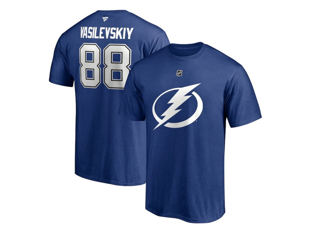 Tampa Bay Lightning pánske tričko Andrei Vasilevskiy #88 Authentic Stack Name & Number