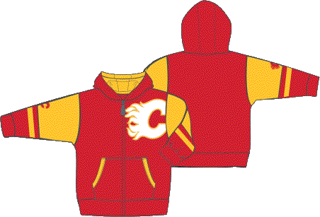 Calgary Flames detská mikina s kapucňou Faceoff Colorblocked Fleece Full-Zip