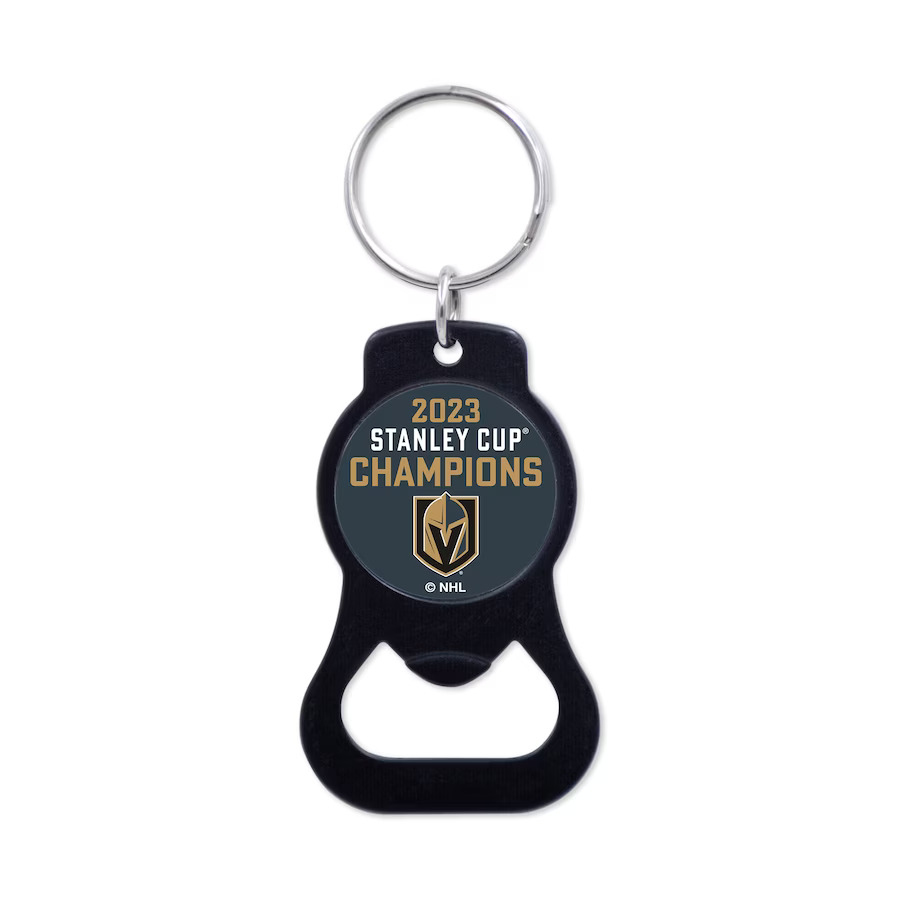 Vegas Golden Knights prívesok s otvárakom 2023 Stanley Cup Champions Bottle Opener Key Ring black