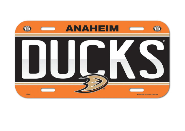 Anaheim Ducks ceduľa na stenu License Plate Banner