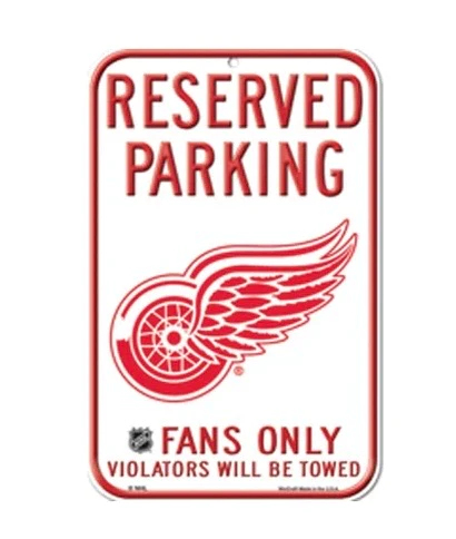 Detroit Red Wings ceduľa na stenu Reserved Parking Sign