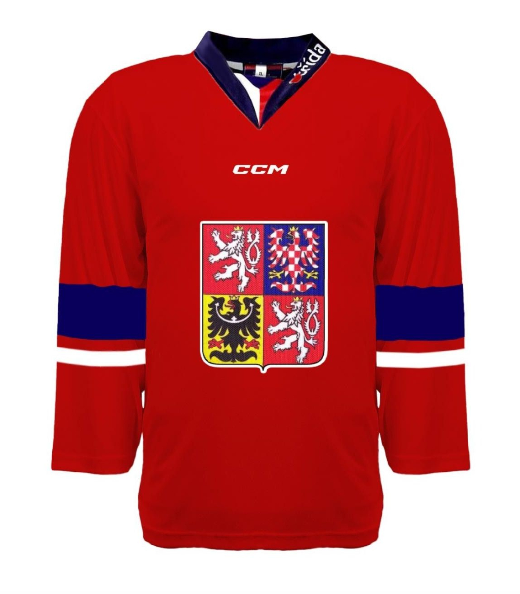 Hokejové reprezentácie hokejový dres Czech Republic 2023/2024 CCM Fandres replica - red