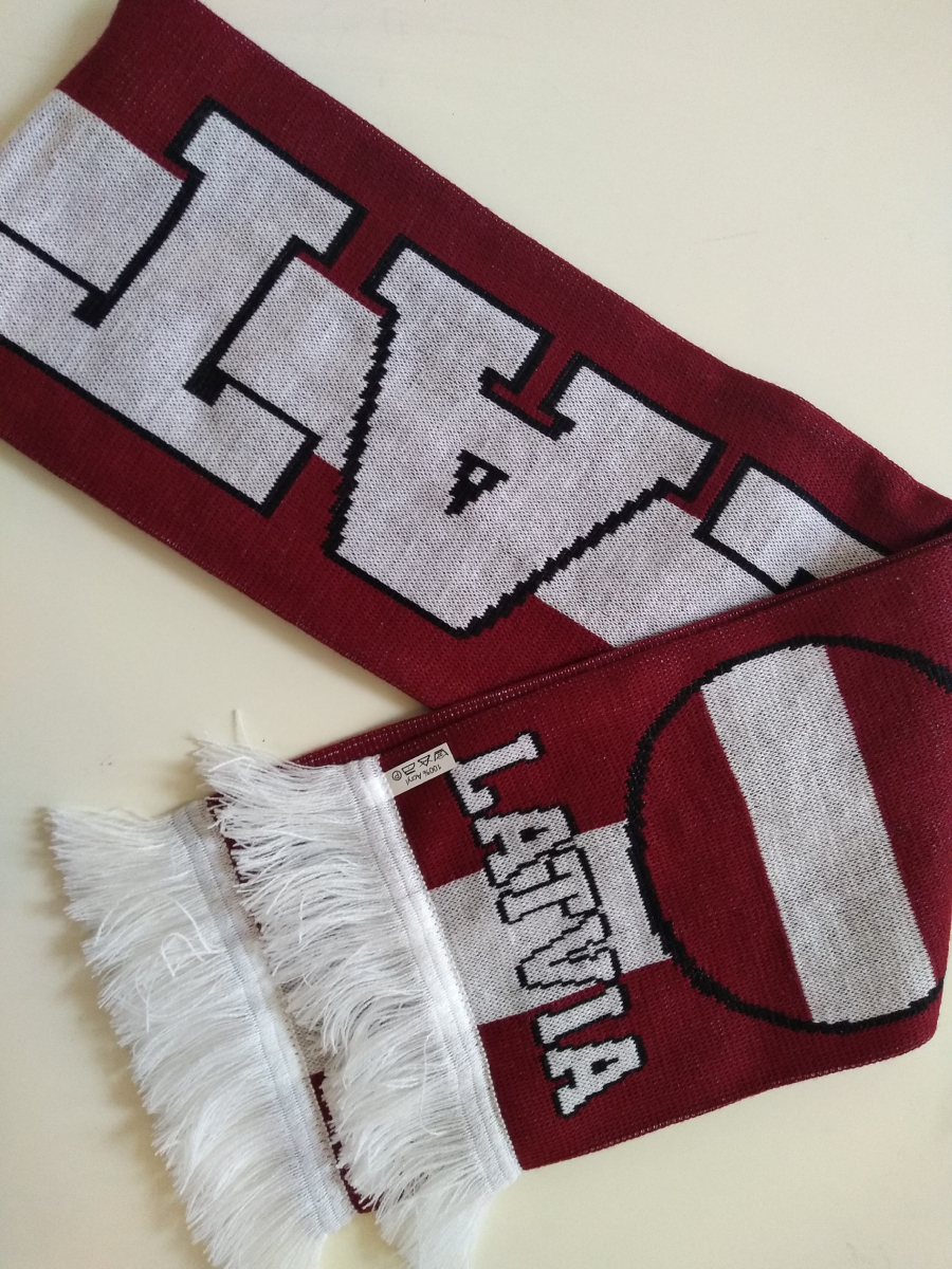 Hokejové reprezentácie zimný šál Latvia knitted