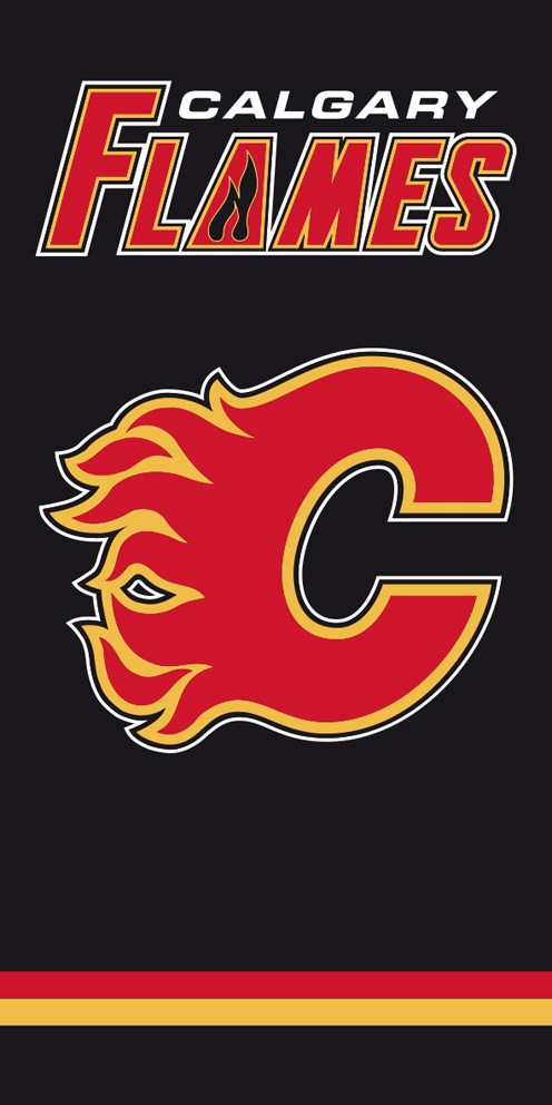 Calgary Flames plážová osuška black