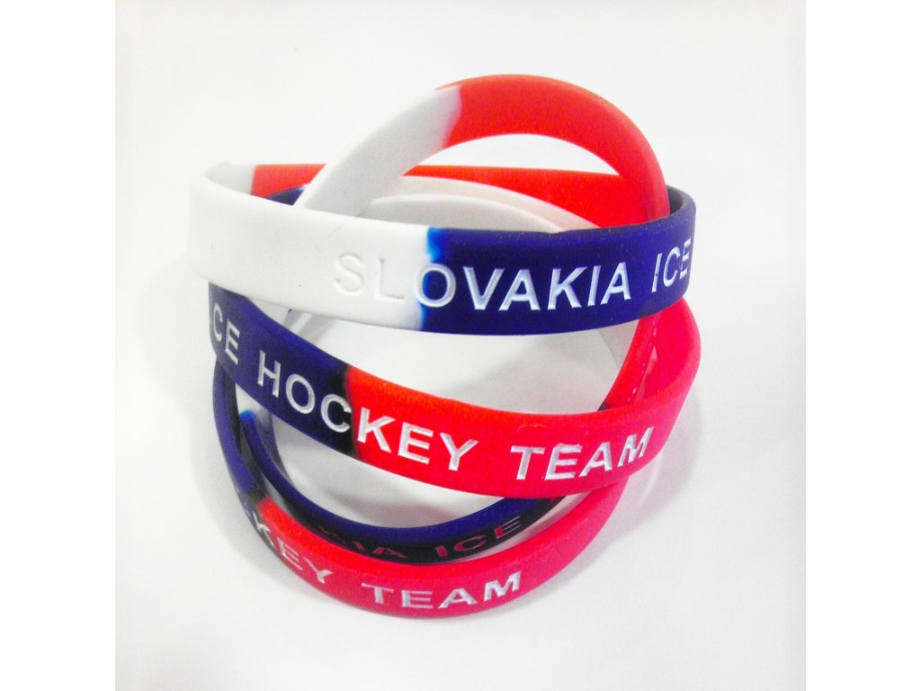 Hokejové reprezentácie silikónový náramok Slovakia Ice Hockey Team