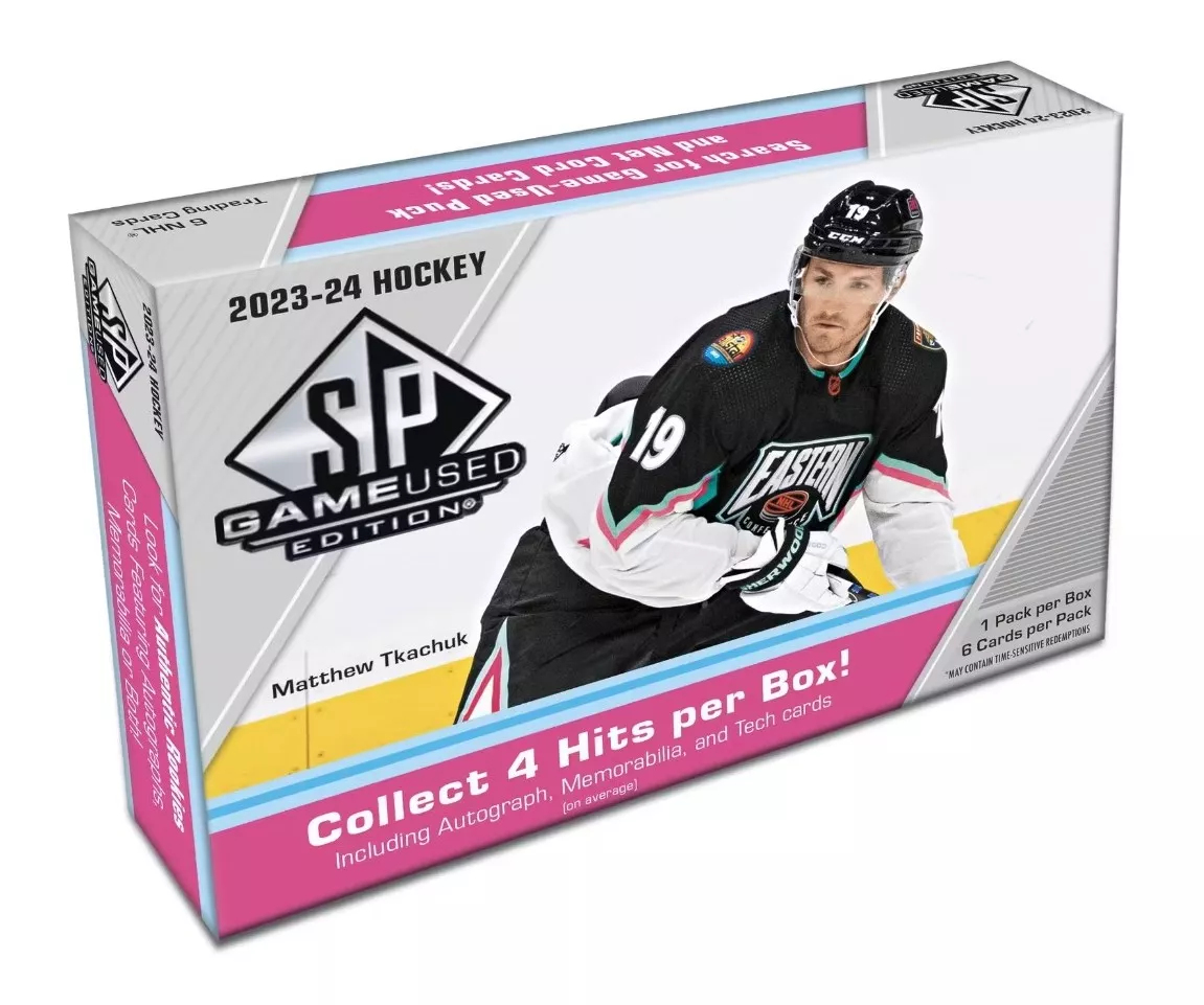 NHL boxy hokejové karty NHL 2023-24 Upper Deck SP Game Used Hobby Box - Novinka