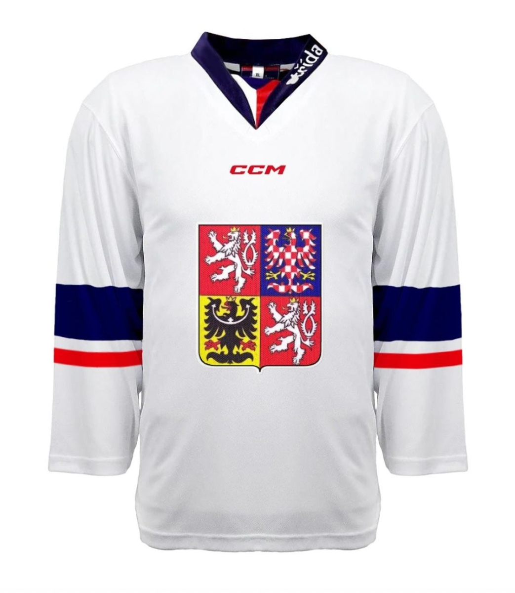 Hokejové reprezentácie hokejový dres Czech Republic  2023/2024 CCM Fandres replica - white David Pastrňák #88