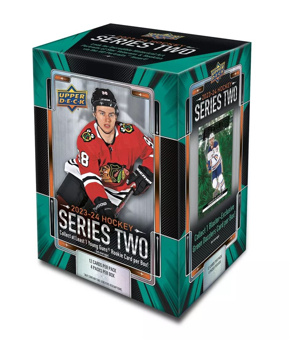 NHL boxy hokejové karty NHL 2023-24 Upper Deck Series 2 Blaster Box