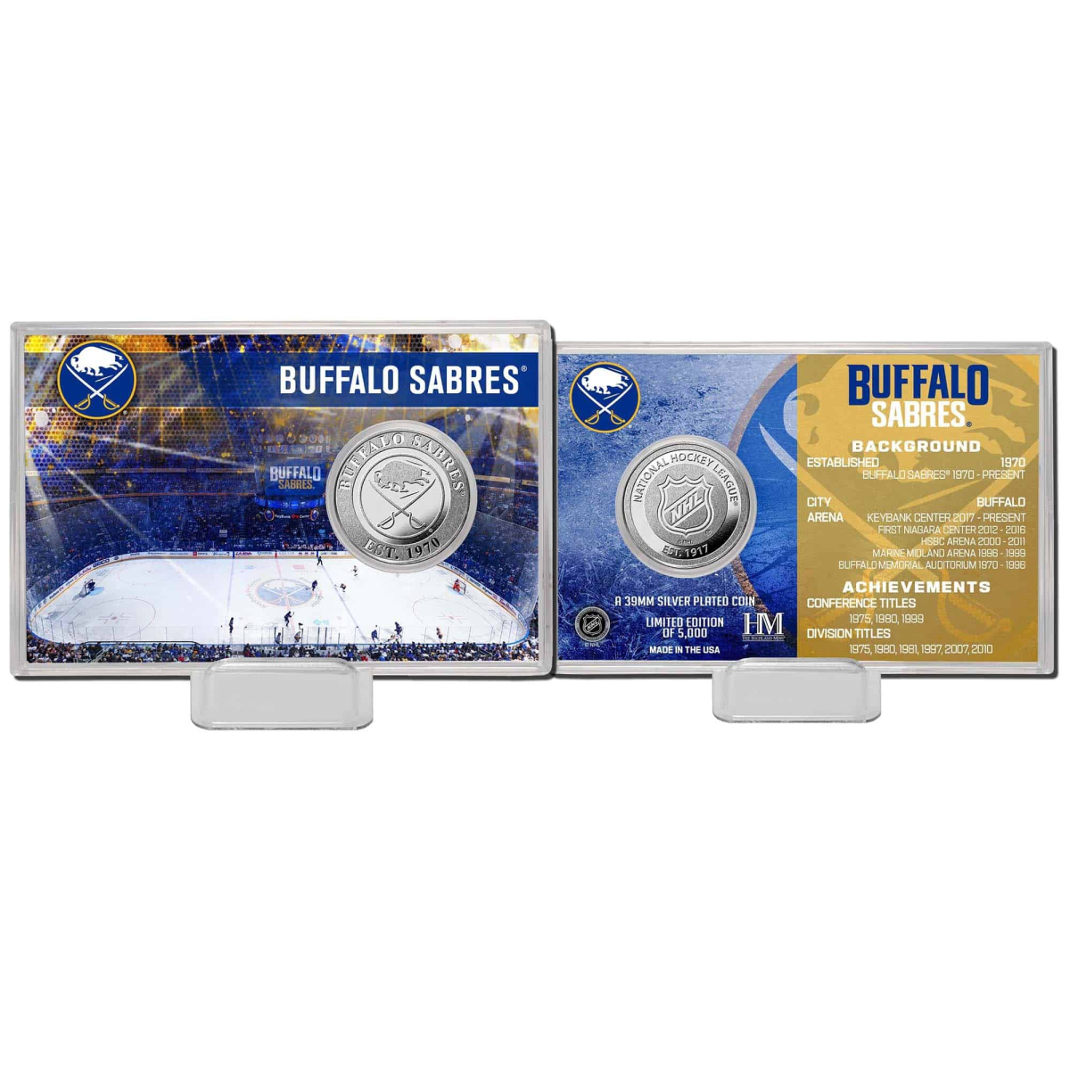 Buffalo Sabres zberateľské mince History Silver Coin Card Limited Edition od 5000 - Novinka