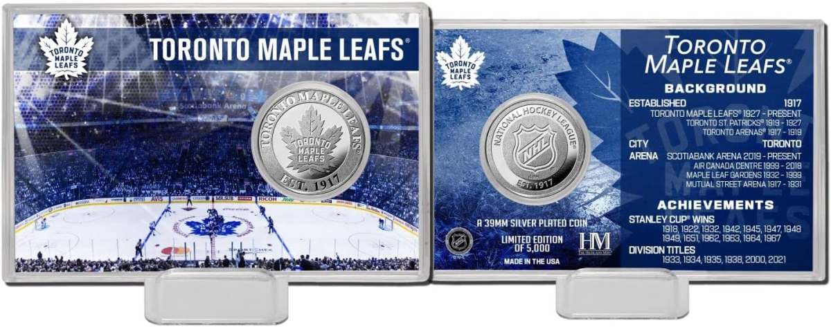 Toronto Maple Leafs zberateľské mince History Silver Coin Card Limited Edition od 5000