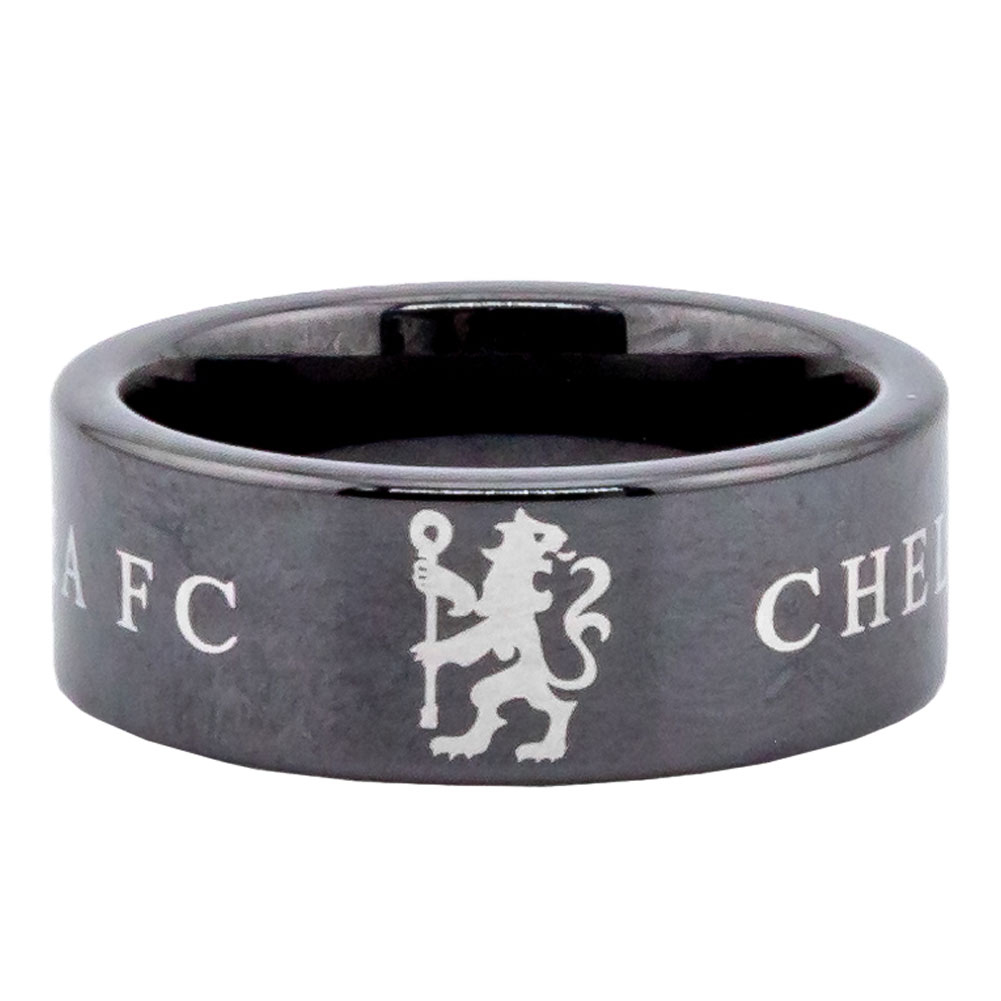 FC Chelsea prsteň Black Ceramic Ring Medium - Novinka