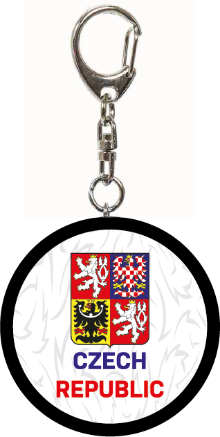 Hokejové reprezentácie kľúčenka Czech Republic minipuk logo white