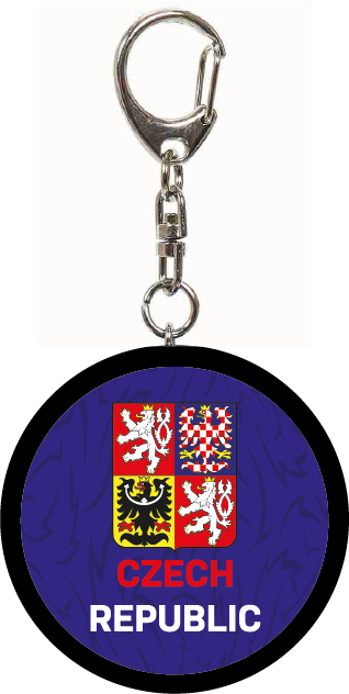 Hokejové reprezentácie kľúčenka Czech Republic minipuk logo blue