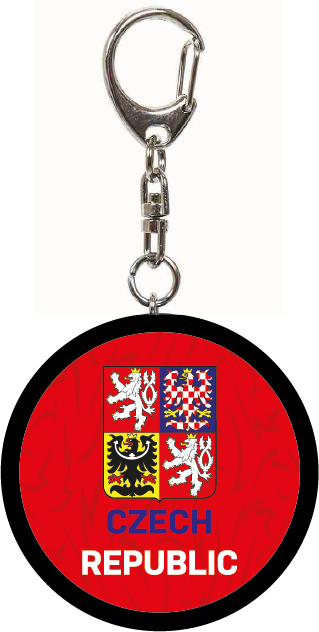 Hokejové reprezentácie kľúčenka Czech Republic minipuk logo red