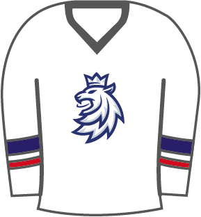 Hokejové reprezentácie odznak Czech Republic White lion jersey