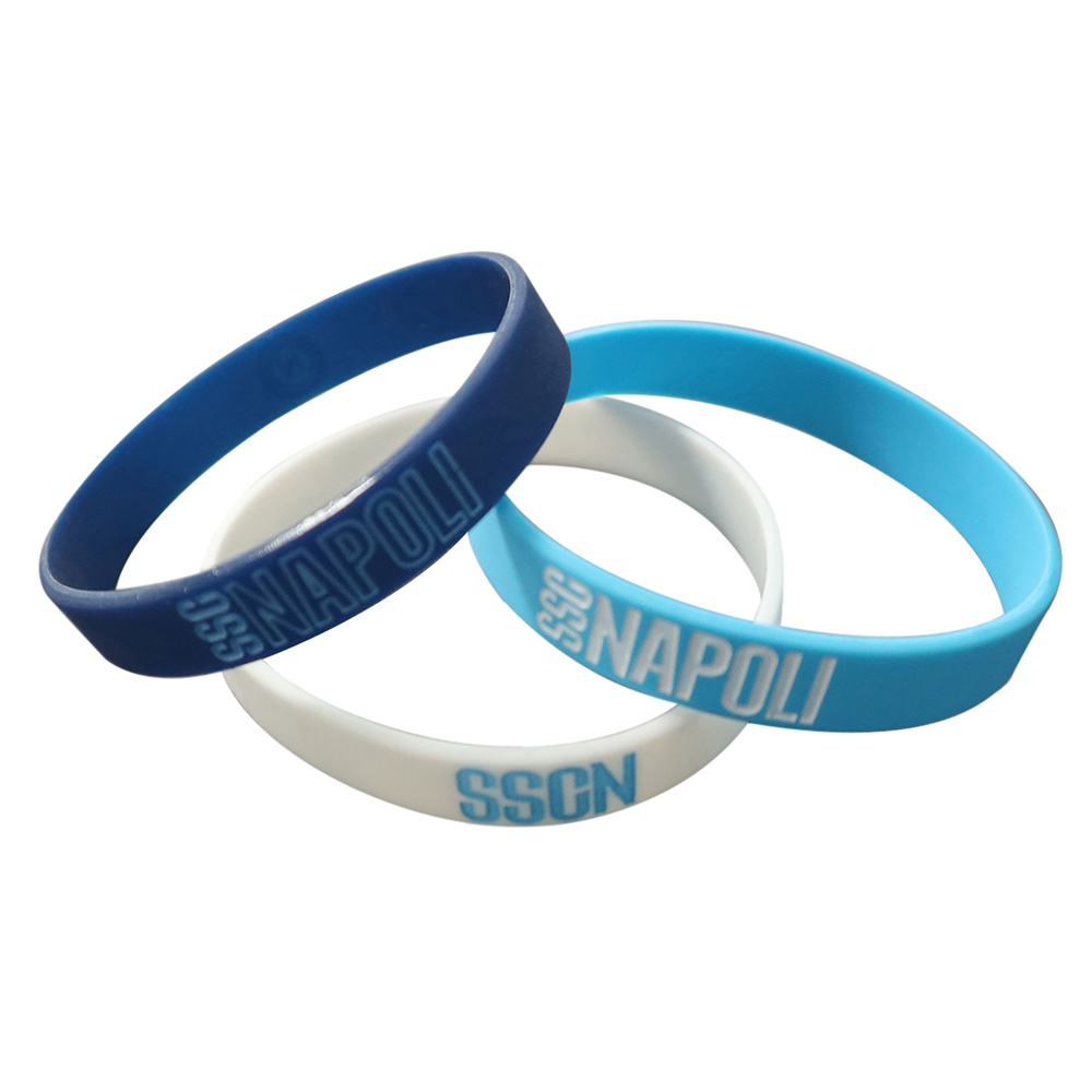 SSC Napoli gumový náramok 3pack Silicone