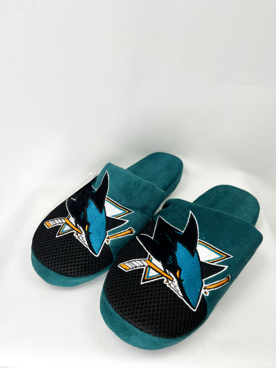 San Jose Sharks pánske šľapky Team Logo Staycation Slipper