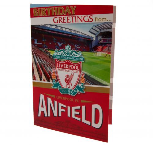 FC Liverpool narodeninové želanie Pop-Up Birthday Card