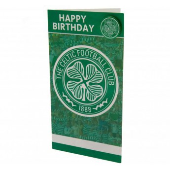 FC Celtic narodeninové želanie Birthday Card & Badge