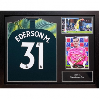 Legendy zarámovaný dres Manchester City FC 2019-20 Ederson Signed Shirt (Framed)