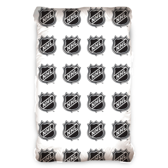 NHL produkty prestieradlo Logo Shield White