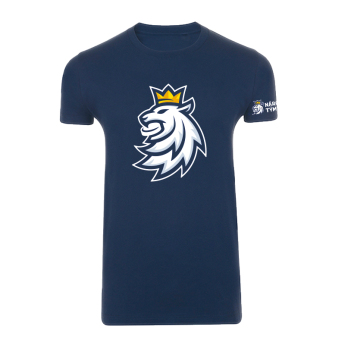 Hokejové reprezentácie pánske tričko navy Czech Ice Hockey logo lion