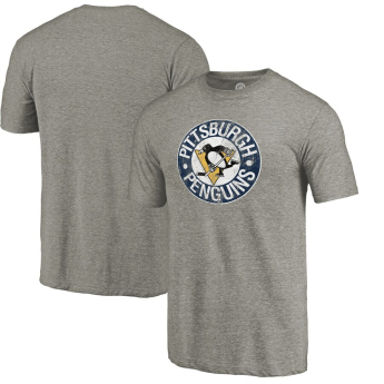 Pittsburgh Penguins pánske tričko Throwback Logo 1968-1969 Tri-Blend