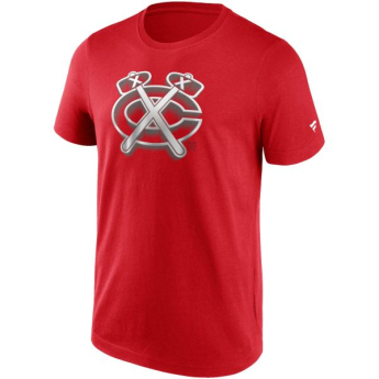 Chicago Blackhawks pánske tričko Chrome Graphic T-Shirt Athletic Red