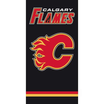 Calgary Flames plážová osuška black