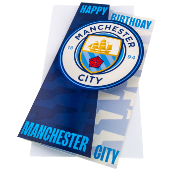 Manchester City narodeninové želanie Crest Birthday Card