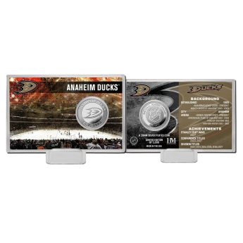 Anaheim Ducks zberateľské mince History Silver Coin Card Limited Edition od 5000