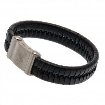FC Liverpool kožený náramok Single Plait Leather Bracelet