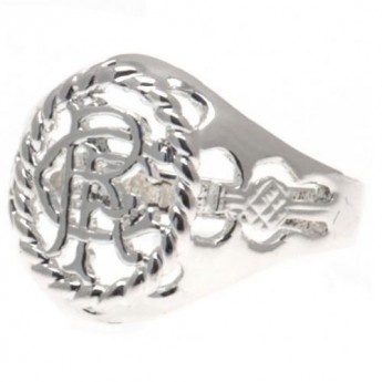FC Rangers prsteň Silver Plated Crest Ring Medium