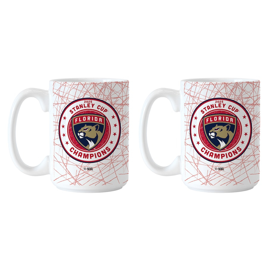 Florida Panthers sada hrnčekov 2025 Stanley Cup Champions Two-Pack 15oz. Wrap Sublimated