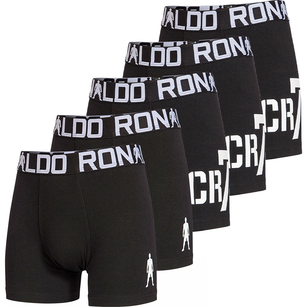 Cristiano Ronaldo detské boxerky 5pack CR7 Fullblack