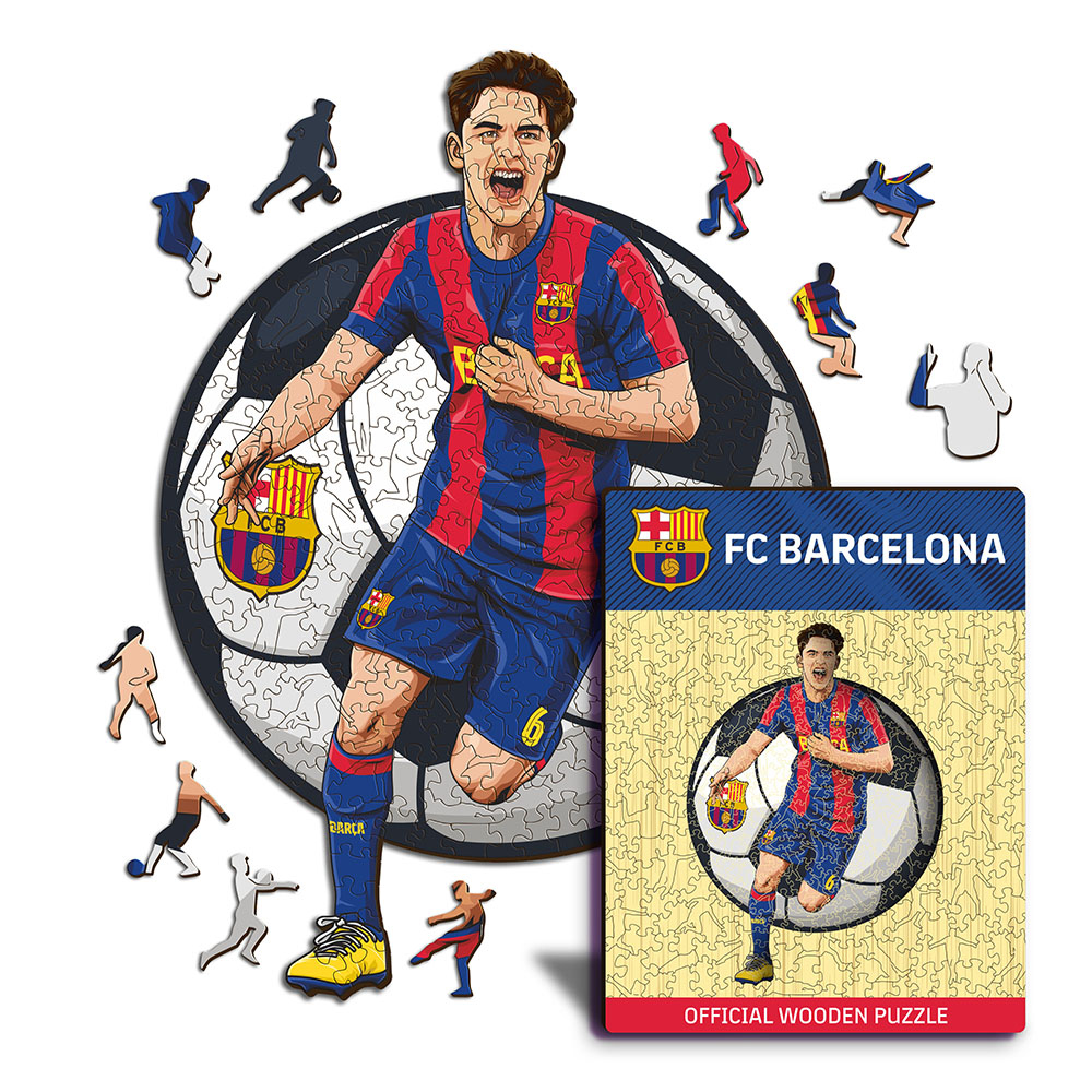 FC Barcelona drevené puzzle Gavi 150 pcs