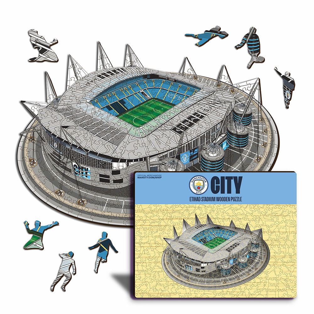 Manchester City drevené puzzle Etihad Stadium 500 pcs