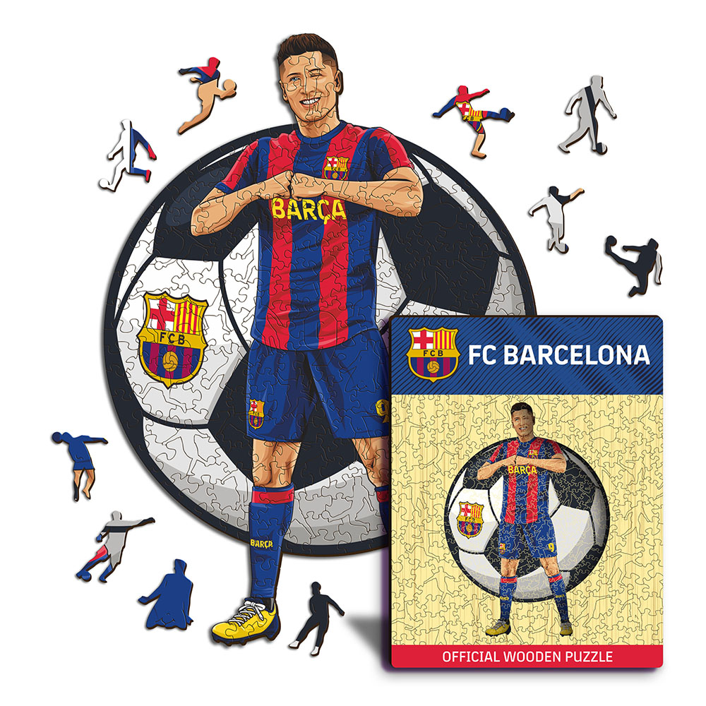 FC Barcelona drevené puzzle Lewandowski 150 pcs